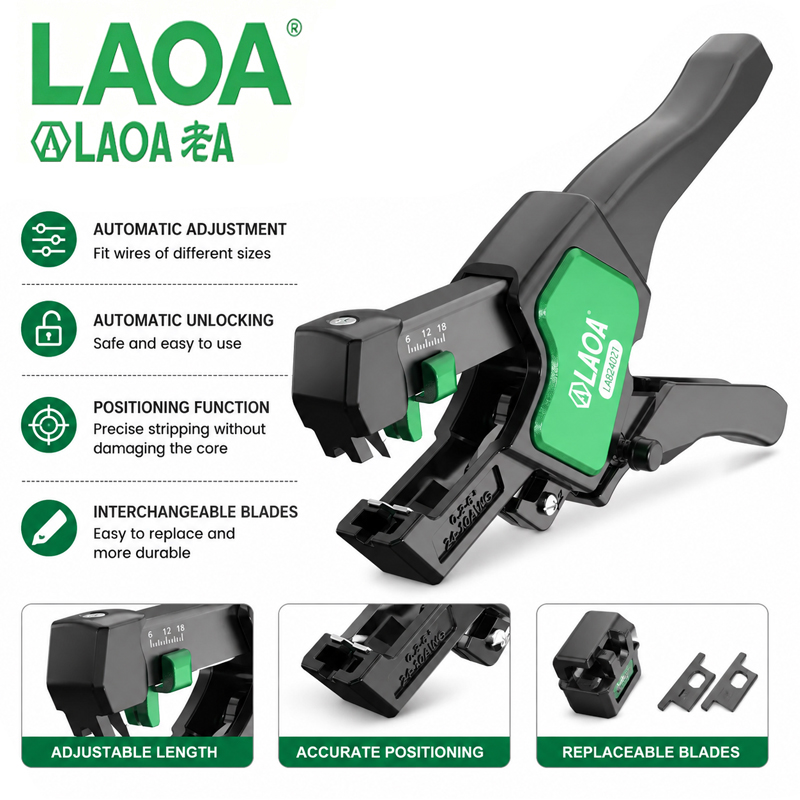 Automatic Wire Stripper Cutter - LAOA LA824021 Automatic Wire Stripper 0.2‑6.0mm²
