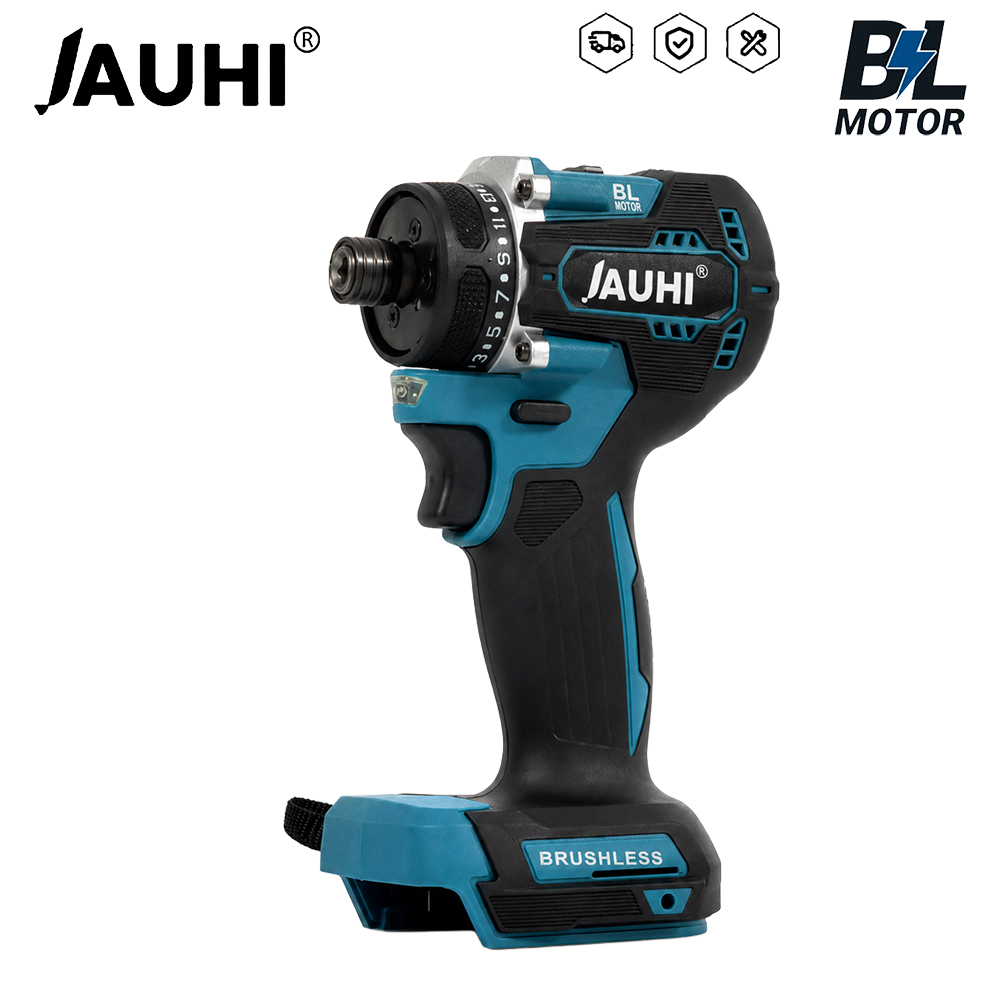 Brushless Cordless Electric Drill 18V - JAUHI 20+1 Torque 280N.m Brushless Electric
