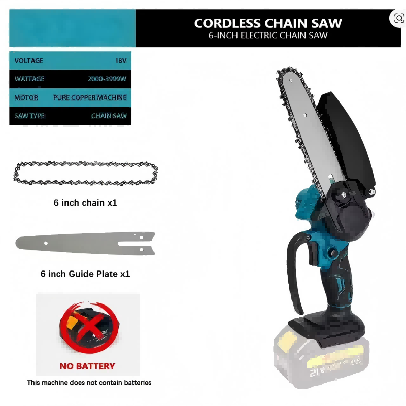 1700RPM 6 Inch Mini Li-Ion Ele - Mini Electric Chainsaw 6 Inch 评论和价格
