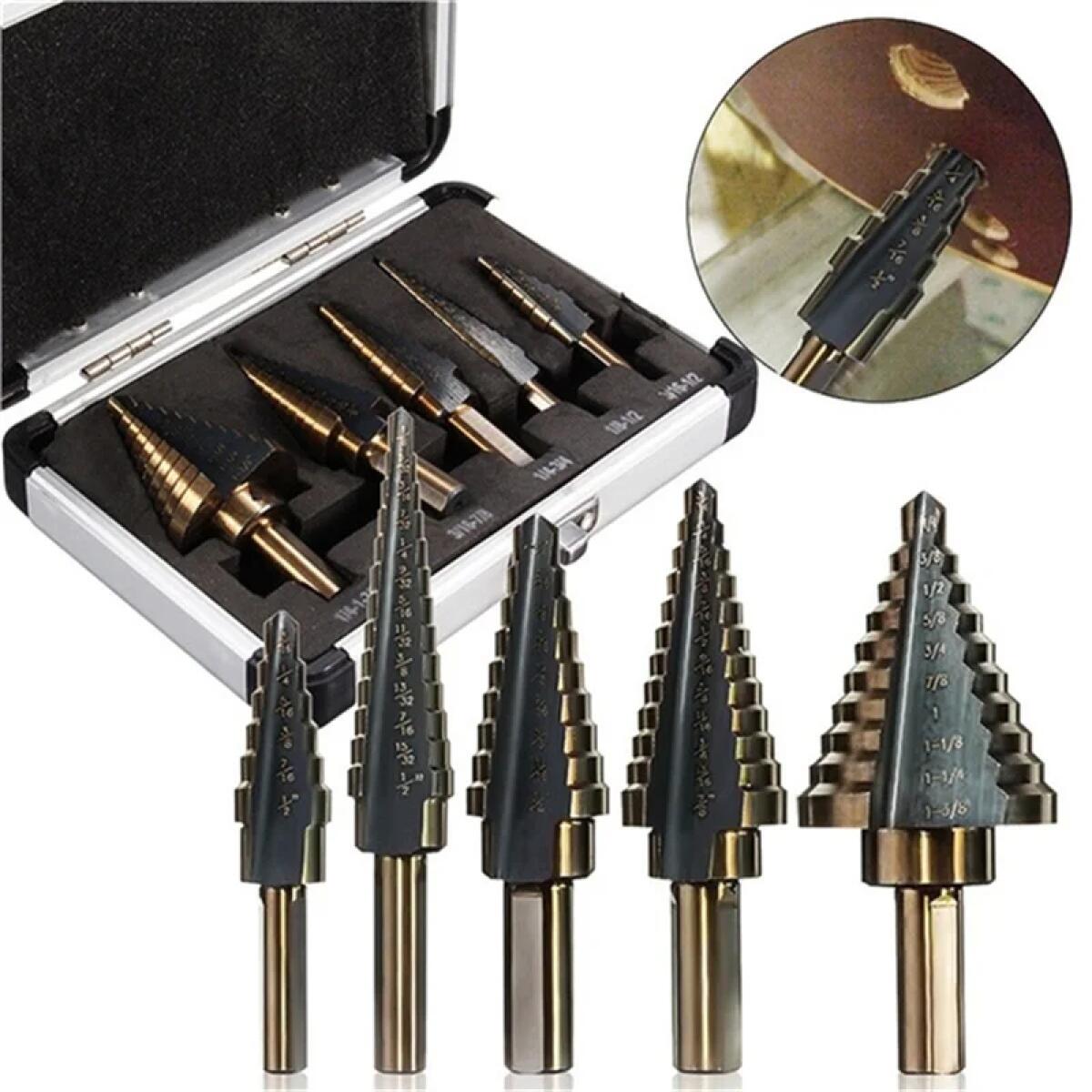 5pcs  Cobalt Step Drill Bit Se - Hardware 评论和价格
