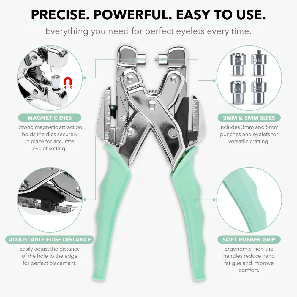Grommet Tool Kit Handheld Hole - Hand Tools 评论和价格