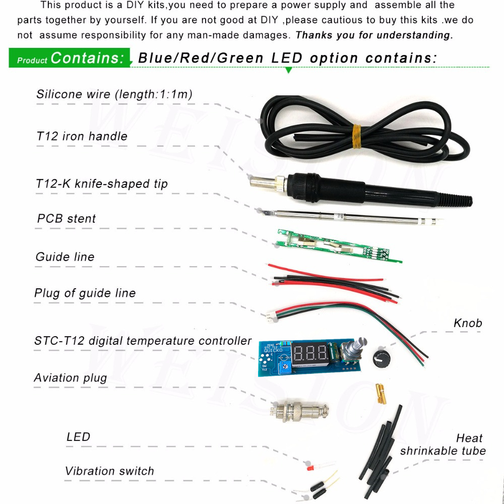 STC-T12 solder iron DIY kits/U - Digital Soldering Station T12 评论和价格