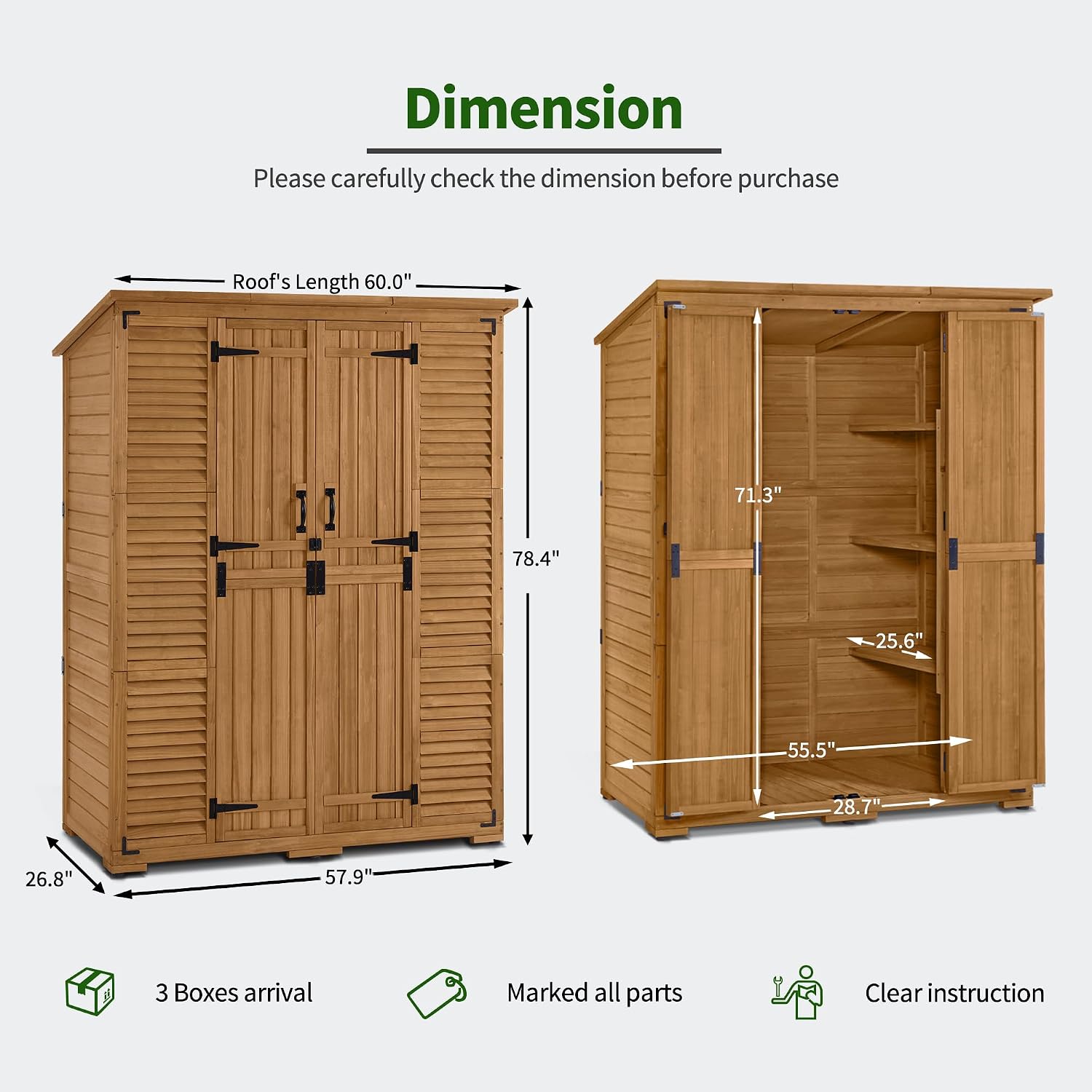 Outdoor Storage Cabinet with S - Garden Tools 评论和价格