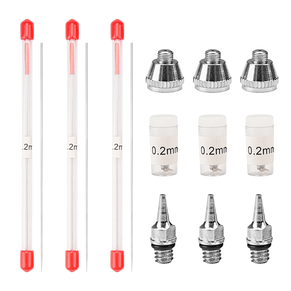 1/3pcs set 0.2/0.3/0.5mm Airbr - Airbrush Kit With Mini Compressor 评论和价格