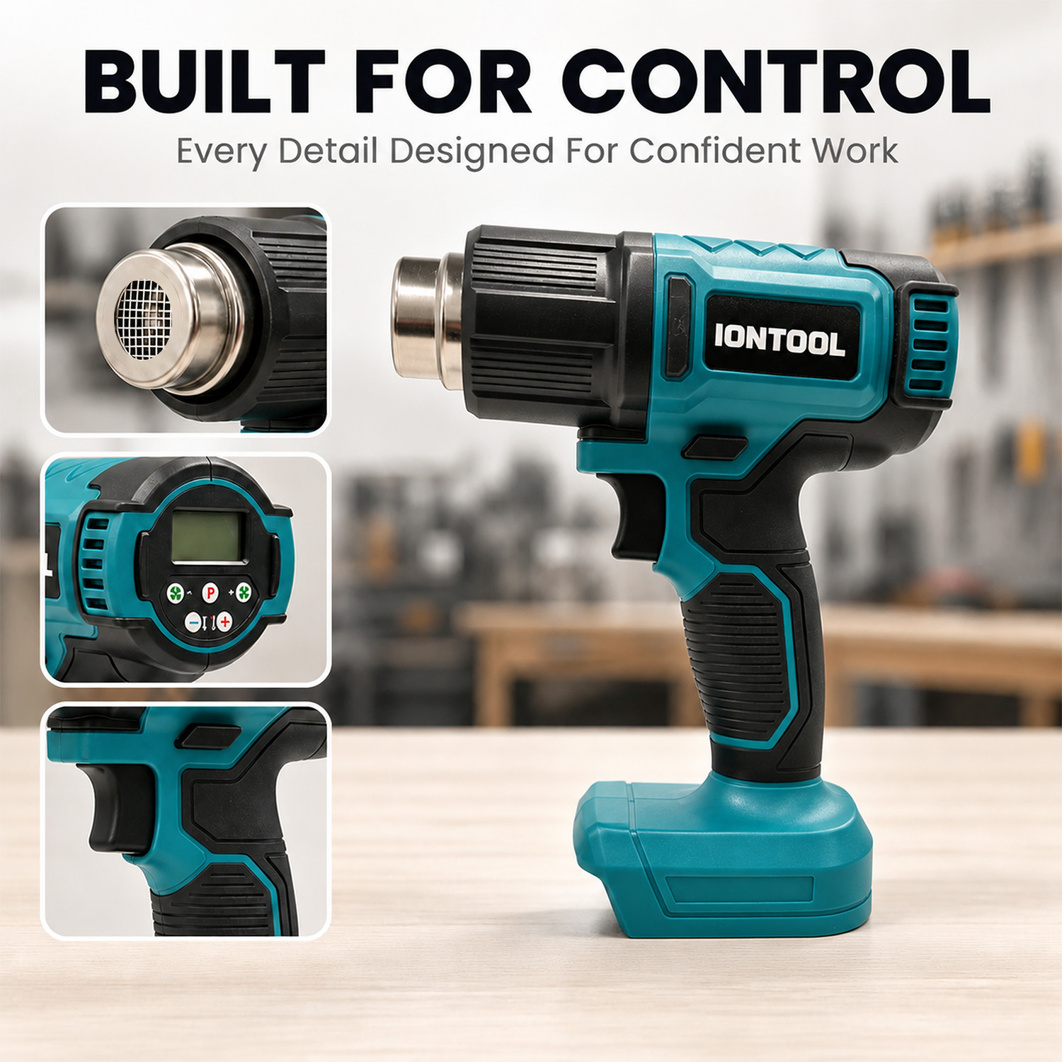 IONTOOL 250/500LPM 550℃ Cordle - Cordless Heat Gun For Shrink Tubing 评论和价格