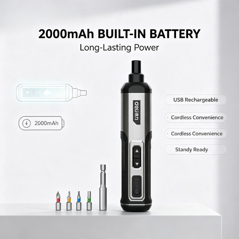 Deli 4V 3‑Speed Cordless Elect - Electric Screwdriver Rechargeable Usb 评论和价格