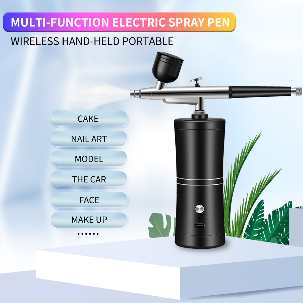 Portable Rechargeable Wireless - Airbrush Kit With Mini Compressor 评论和价格
