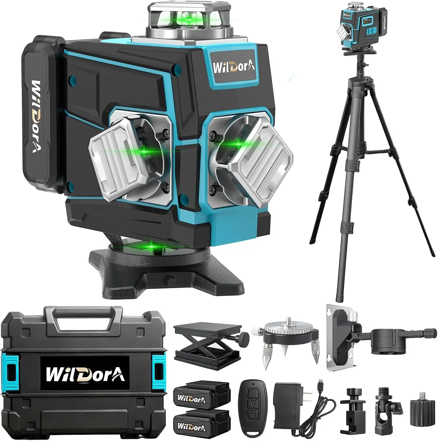 Laser Level with Tripod, 4x360 - Laser Level 16 Lines 4D Green 评论和价格