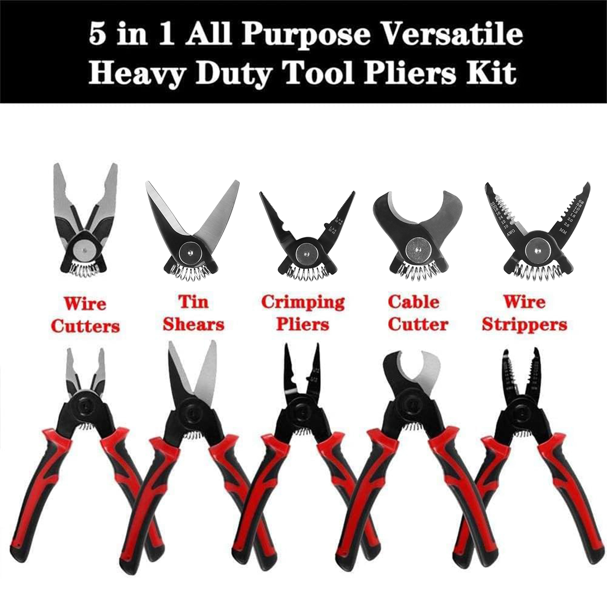 5 in1 Crimping plier Wire cutt - Automatic Wire Stripper Cutter 评论和价格