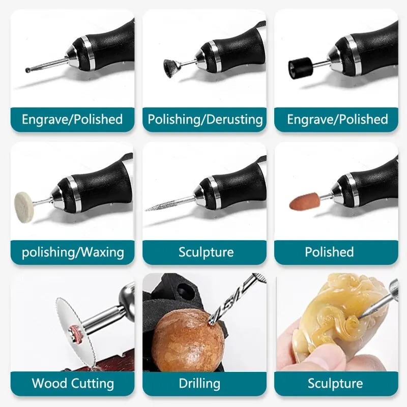 Electric Engraving Pen USB Cor - Cordless Rotary Tool Kit Accessories 评论和价格