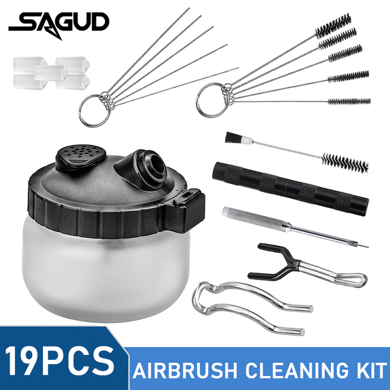 SAGUD 19PCS Airbrush Cleaning  - Airbrush Kit With Mini Compressor 评论和价格