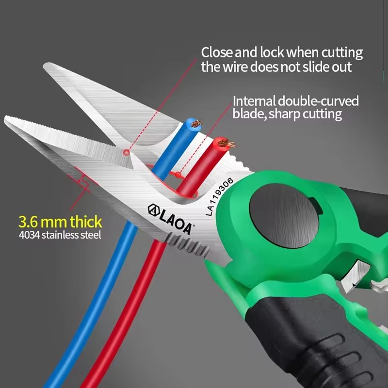 LAOA Electrician Scissors 6/7/ - Automatic Wire Stripper Cutter 评论和价格