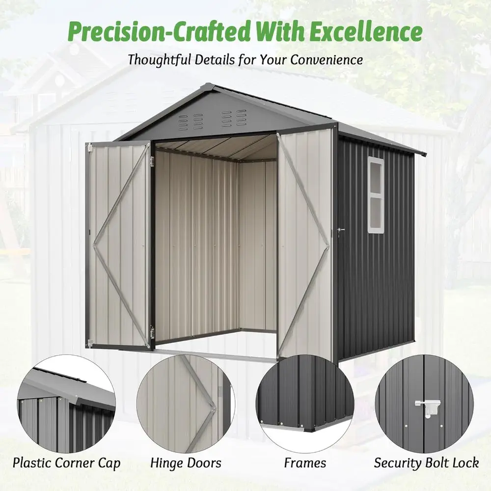 6x6 Galvanized Steel Outdoor S - Garden Tools 评论和价格