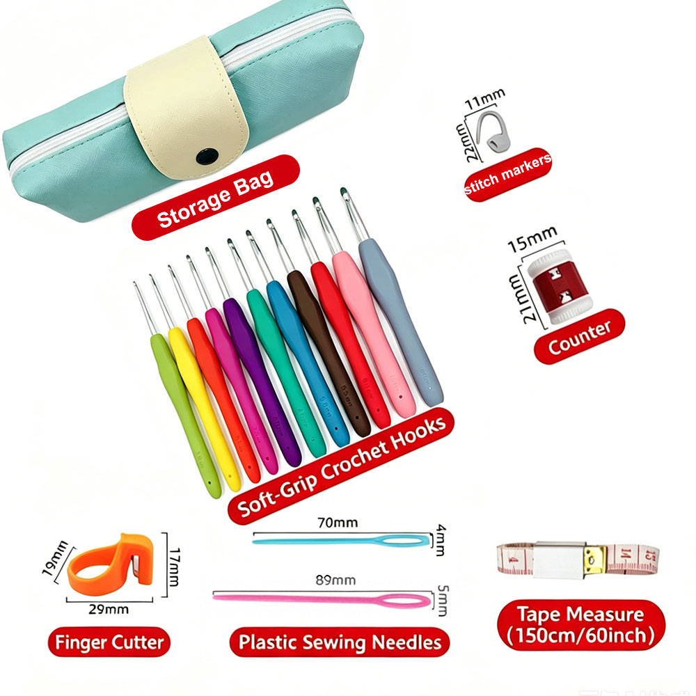 37pcs Crochet Hooks Kits with  - Hardware 评论和价格